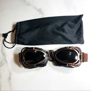 Burning man goggles brass and leather